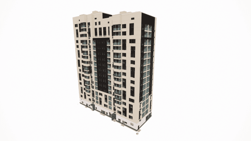 Detailing of a UHPC concrete facade for a residential building in the USA, with drawing development for approval and fabrication.