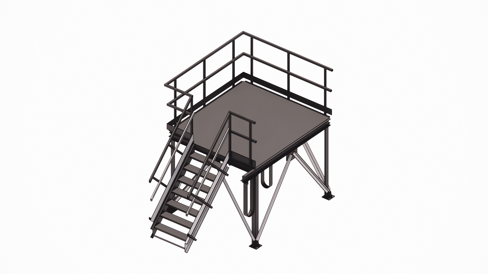 Fabrication drawings preparation for a modular service platform structure in a US processing plant
