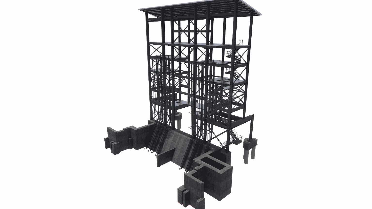 Design of high technological towers and support frames for specialized equipment in seismically active regions