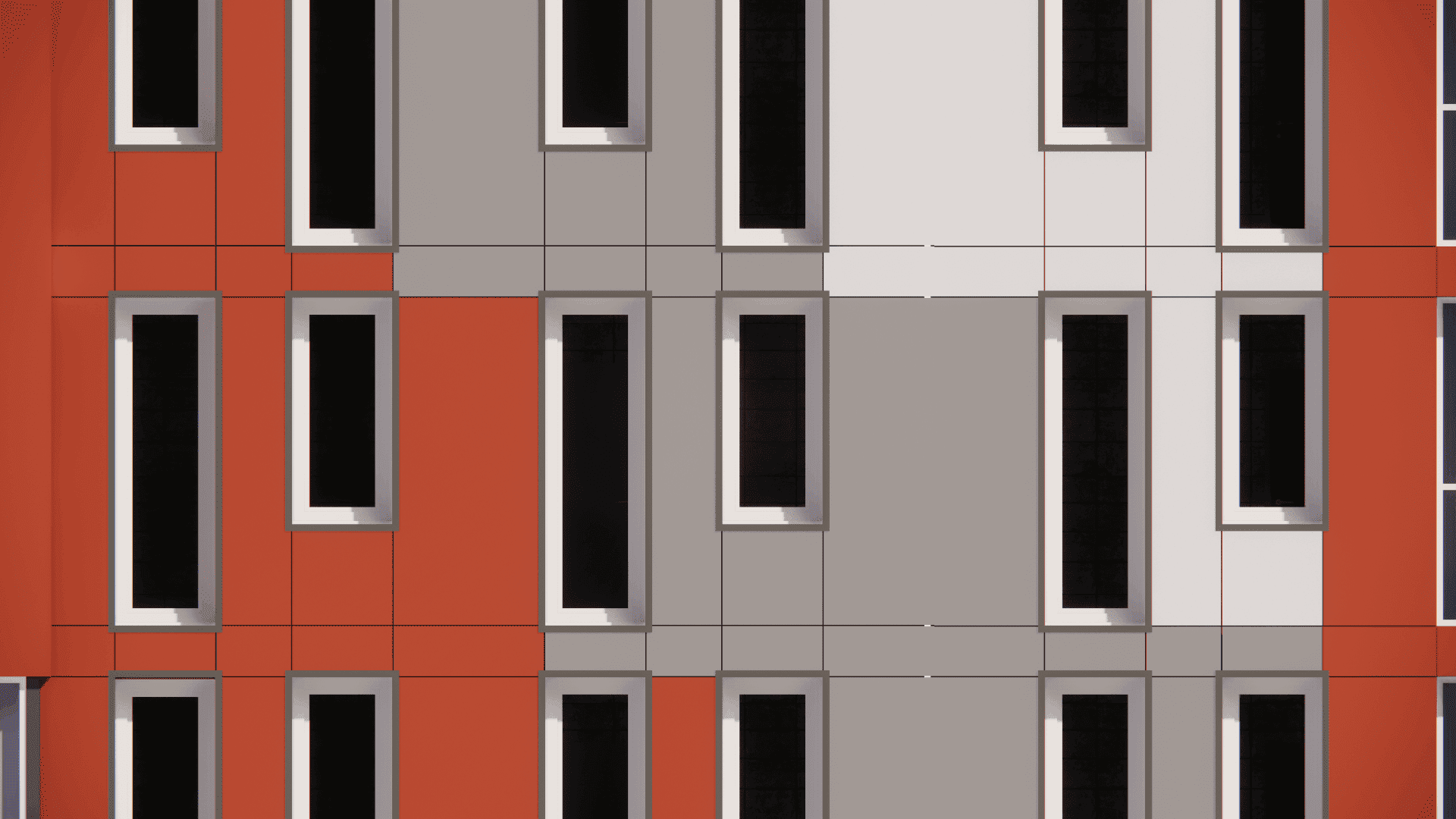 Precise Revit modeling facade with repeated window enclosures for a high-rise condominium