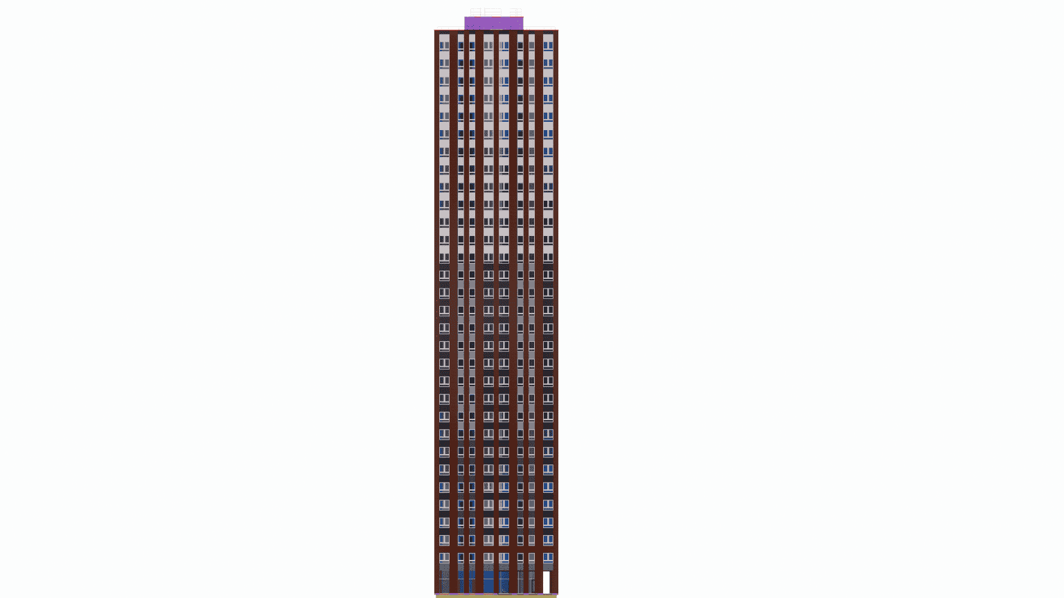 BIM detailing and coordination of high-performance curtain wall systems for a 32-story residential tower
