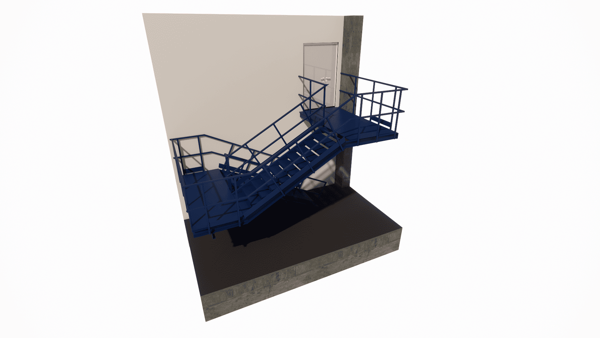 Revit modeling of ships ladders (alternating tread stairs) for access in restricted industrial spaces