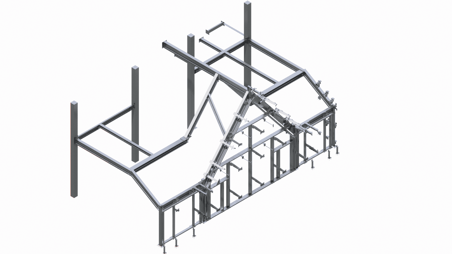 Design of a detailed steel frame (substructure) for mounting heavy concrete facade panels (UHPC/Precast)
