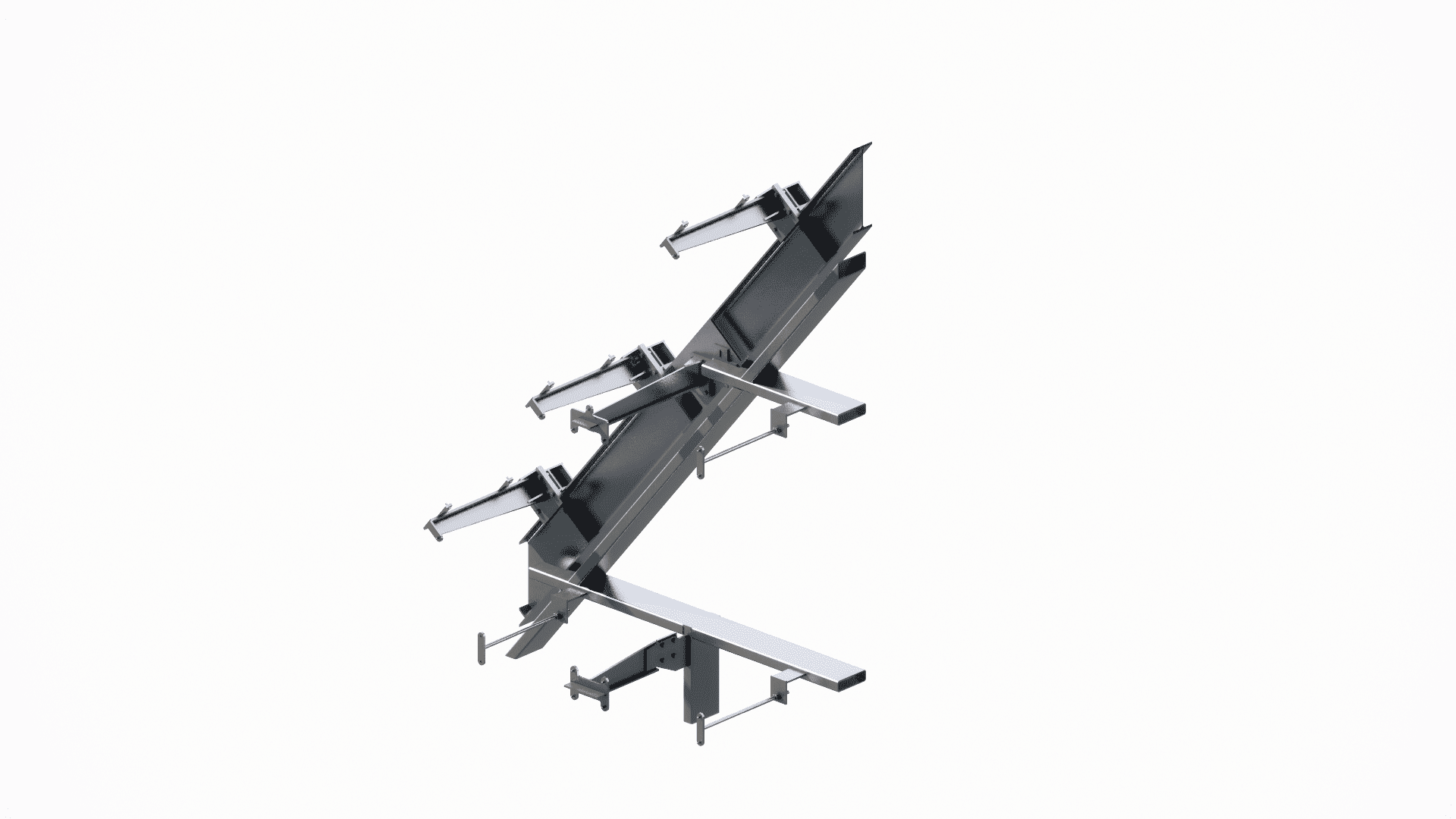Close-up of the adjustable steel bracket connection, modeled in Revit/Tekla, for precise facade panel alignment