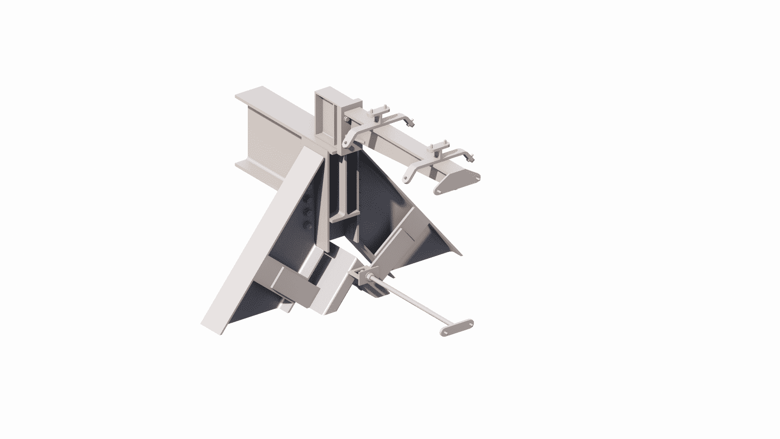 Modeling of facade panel attachment steel rails and support system, including thermal break isolation detailing