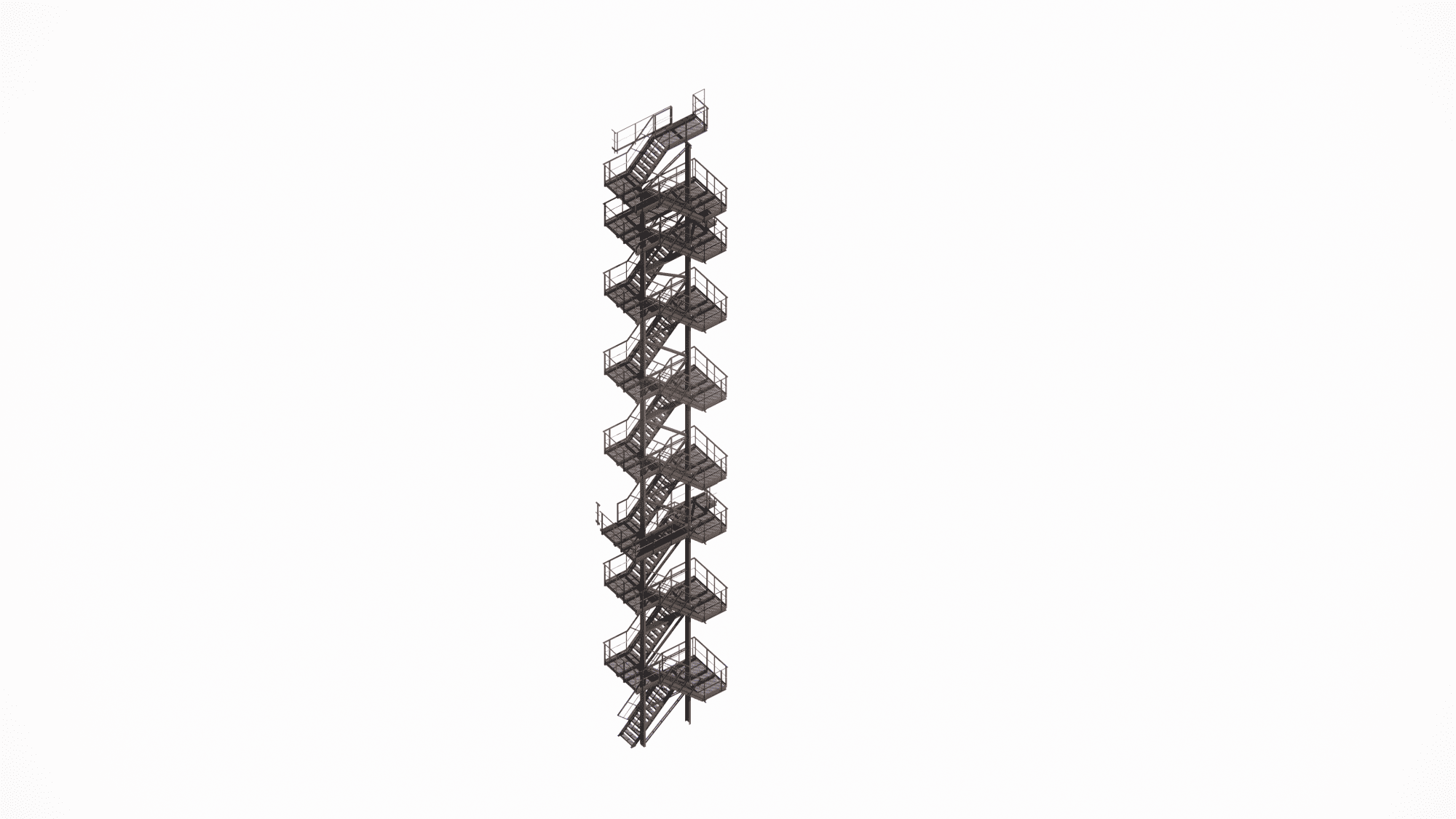 Design of vertical caged ladders for access to high installations