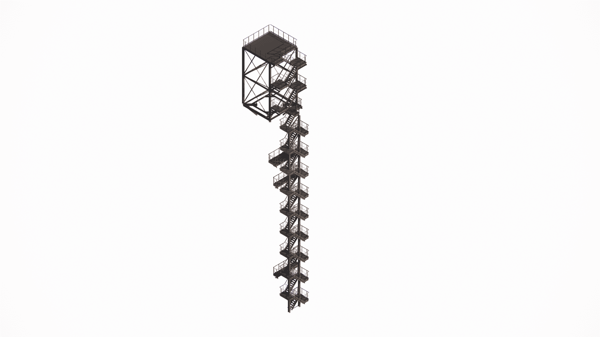 Structural calculation of spiral staircases for confined spaces in production workshops